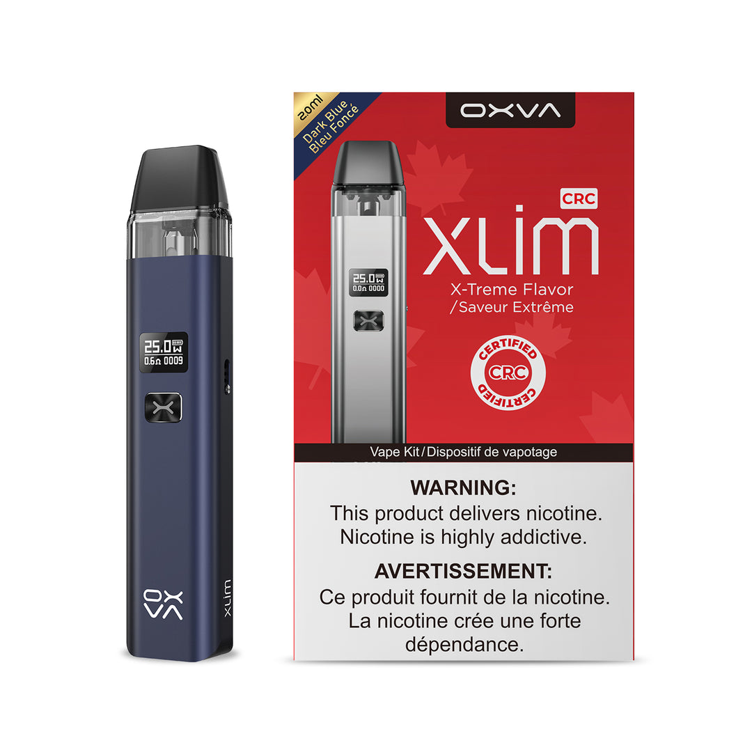 Oxva Xlim Refillable Vape Kit in Dark BlueColour 20ml