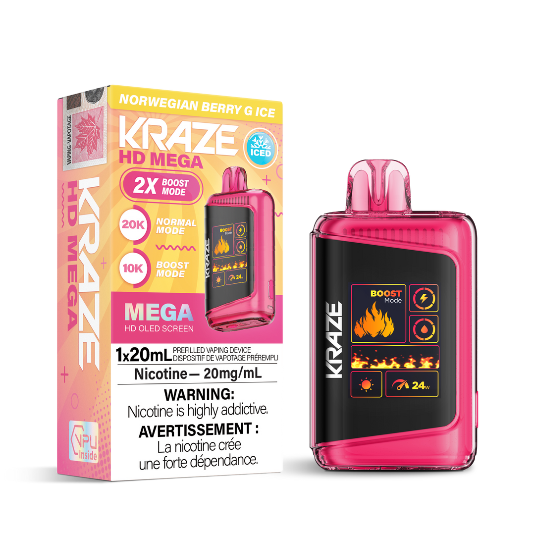 Kraze HD Mega 20k Disposable Vapes