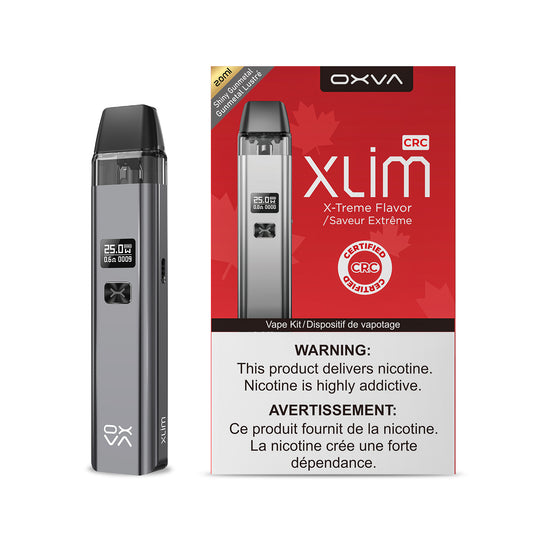 Oxva Xlim Refillable Vape Kit in Shiny Gunmetal20ml